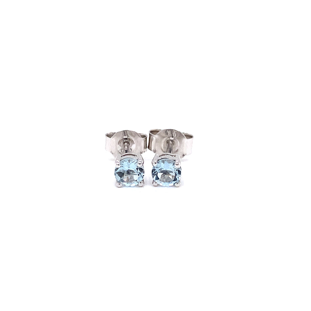 Gem Stud Aqua white