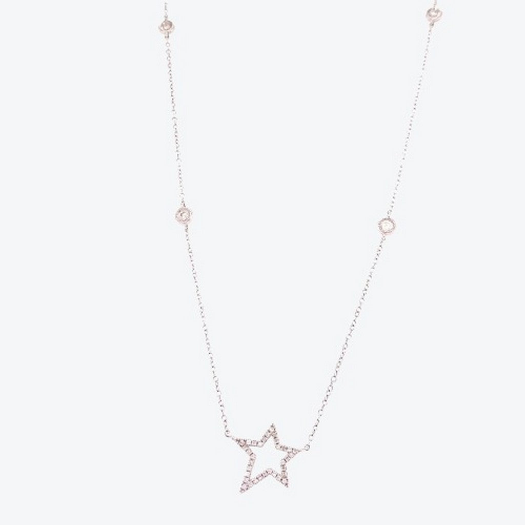 Open star necklace