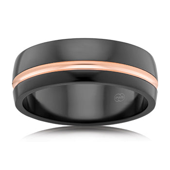 ZRJ4414 - Zirconium Ring - Starfire Diamond Jewellery