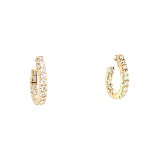 Diamond Oval Hoops