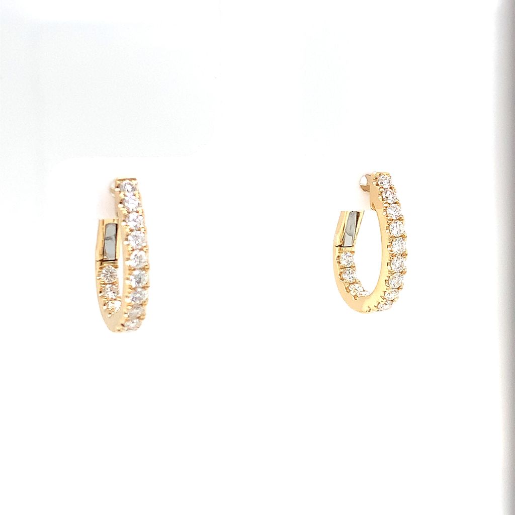 Diamond Oval Hoops