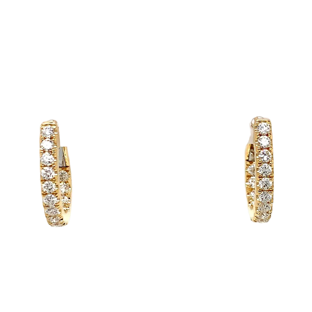 Diamond Oval Hoops
