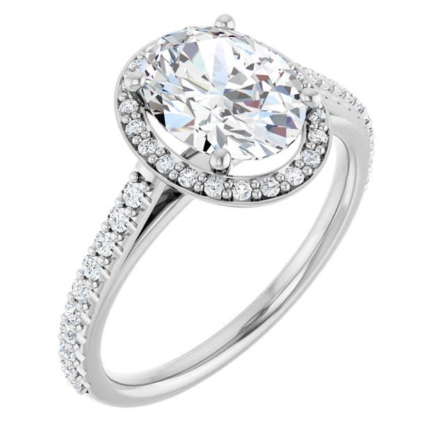 Halo-Style Engagement Ring Mounting