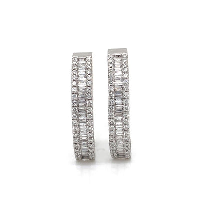 Baguette Sparkle Hoops