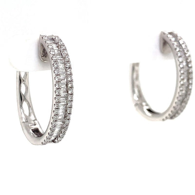 Baguette Sparkle Hoops