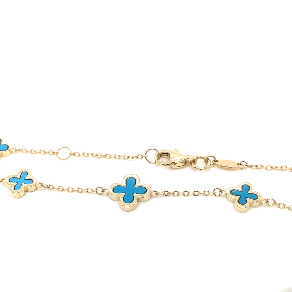 Blue Clover Bracelet