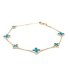 Blue Clover Bracelet