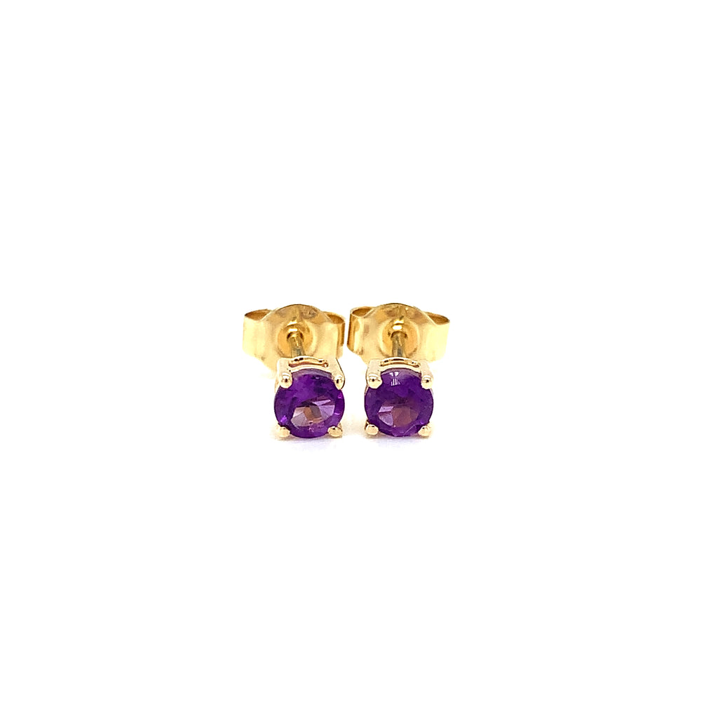 Gem Stud Earrings / Yellow