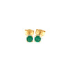 Gem Stud Earrings / Yellow