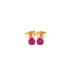 Gem Stud Earrings / Yellow