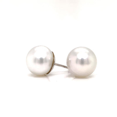 Round Pearl Studs 9mm