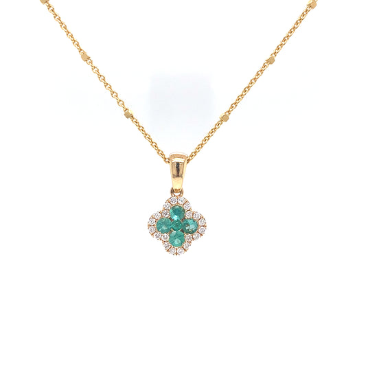 Emerald Clover pendant