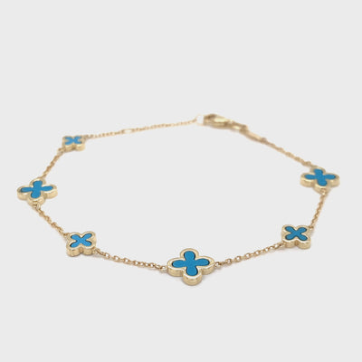 Blue Clover Bracelet