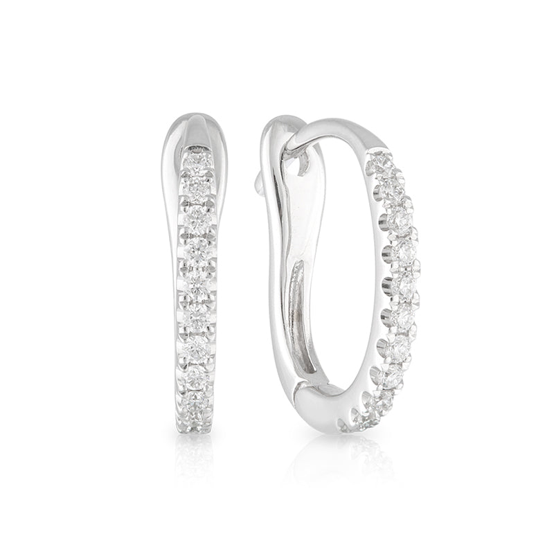 Small Sparkle Diamond Huggies - Starfire Diamond Jewellery