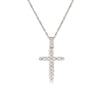 Linear Diamond Cross - Starfire Diamond Jewellery
